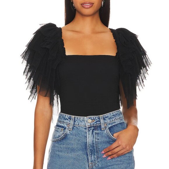 NWOT FREE PEOPLE INTIMATELY WOMEN'S Bodysuit M L BLACK FP Kill The Light - Picture 3 of 11